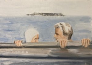 02.05.20 Le gustaba, 2020 (óleo sobre papel) de Cathy Lomax