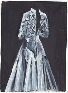 Lorelei, 2012 (óleo y acrílico sobre papel) de Cathy Lomax