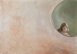 Espejo, 2020 (óleo sobre papel) de Cathy Lomax