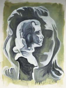 Cara robada, 2020 (óleo sobre papel) de Cathy Lomax