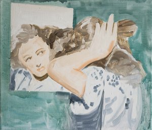 Up Do, 2017 (óleo sobre lino) de Cathy Lomax