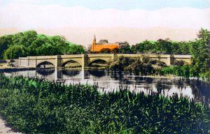 Puente sobre el río Támesis en Clifton Hampden, 1926
