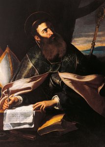 Retrato de San Agustín de Hipona de Cecco de Caravaggio