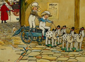 Chips Off The Old Block; El coche de escenario de York de Cecil Charles Windsor Aldin