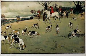 Escena de caza, un rastro de Cecil Charles Windsor Aldin