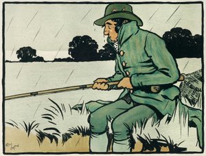 Deportes y juegos antiguos ingleses: pesca con caña de Cecil Charles Windsor Aldin
