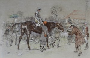 To Lead in the Winner While the Bookmakers Cheered, c.1920-25 (pastel) de Cecil Charles Windsor Aldin