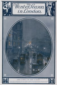 Londres en Invierno - una noche lluviosa en Piccadilly de Cecil King
