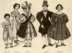 Ropa infantil de 1820-1840, 1907, 1937