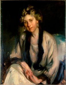 Retrato de una dama (óleo sobre lienzo) de Cecil William Rae