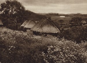 Mexico: Cihuapam, Chozas de obreros (b/w photo)
