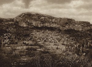 Mexico: Zacatecas, Las ruinas de la Quemada (b/w photo)