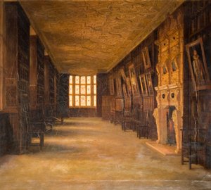 Vista de la Galería Larga en Aston Hall, 1870-1880 de Cecilia C Foster