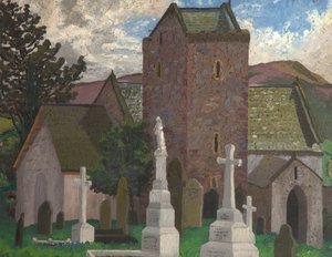 Iglesia de Llangenith, Gales del Sur, c.1930 de Cedric Morris