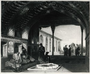 El Salón de los Espejos en el Palacio del Sardar de Ereván, por Celestin Francois Nanteuil (1813-1873), Armenia de Celestin Francois Nanteuil