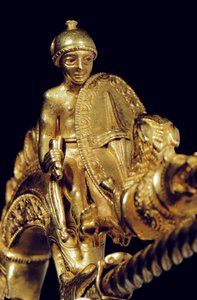 Fibula de guerrero La Tene de gran importancia (detalle)