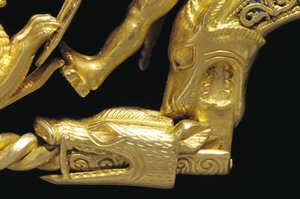Fibula de guerrero La Tene, (detalle)