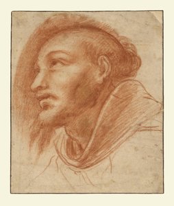 Estudio de un monje franciscano (posiblemente San Francisco) de Cerano (Giovanni Battista Crespi)