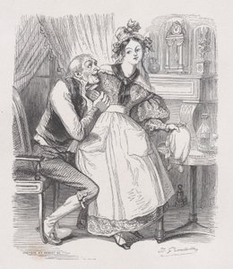 El viejo soltero de Las obras completas de Béranger, 1836 de Cesar Auguste Hebert