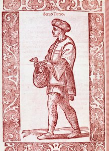 "Traje de siervo turco" de "Degli habiti antichi e moderni" 1590 (grabado) de Cesare (after) Vecellio