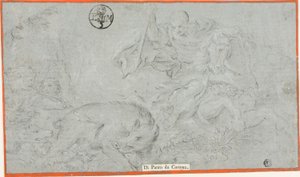 Copia de escena de la vida de Sila fresco, en el Salón de Saturno, Palacio Pitti