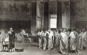 Appio Claudio persuadiendo al Senado para rechazar la oferta de paz de Pirro, de 