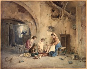 El baño, siglo XIX de Cesare Provaggi