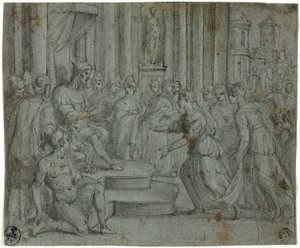 Salomón recibiendo a la reina de Saba