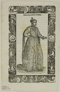 Hoja de Habiti antichi e moderni, lámina 93 de Xilografías de libros del siglo XVI de Cesare Vecellio