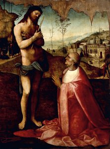 Cristo sufriente y el cardenal Oliviero Carafa en oración (pintura)