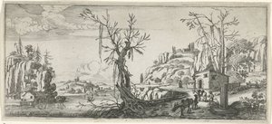 Paisaje con viajeros con mulas de carga de Chaerles de Hooch