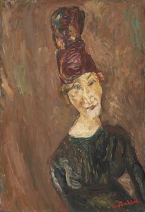 La mujer con el gran sombrero, ca 1919 de Chaim Soutine