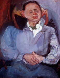 Retrato del escultor Oscar Miestchaninoff. Pintura de Chaim Soutine (1894-1944) de Chaim Soutine