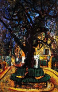 Plaza de pueblo pequeño en Vence, 1929 de Chaim Soutine