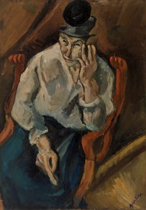 mujer sentada en sillón