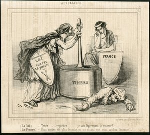 Ilustración de Cham (1819-1879) en Le Charivari