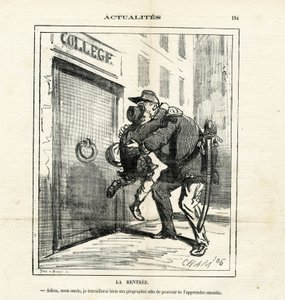 Ilustración de Cham (1819-1879) en Le Charivari de Amédée de Noé
