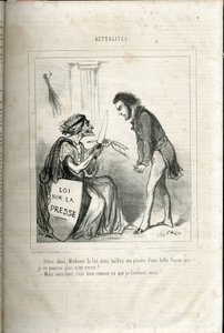Ilustración de Cham en Le Charivari de Amédée de Noé