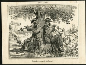 Ilustración de Cham en Le Charivari - Últimas noticias de Crimea - Guerra, Música, Crimea