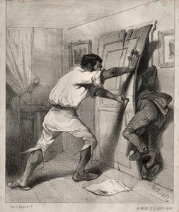 Un acreedor demasiado insistente, 1840 de Cham