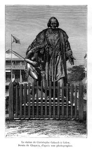 Estatua de Cristóbal Colón, Colón, Panamá, siglo XIX de Chapuis
