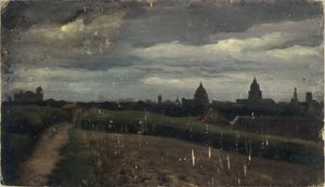 Vista general de París desde los Gobelinos de Charles Emile Cuisin