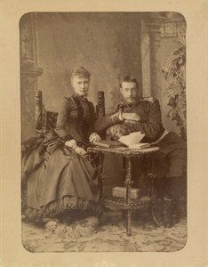 Constantin Constantinovitch de Russie et Elisabeth Mavrikievna de Russie (nee princesse Elisabeth de Saxe Altenbourg) - Gran Duque Constantino Constantinovich de Rusia (1858-1915) y Gran Duquesa Elizaveta Mavrikievna de Rusia (1865-1927), por Bergamasc de Charles Bergamasco