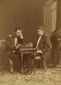 Constantin Nikolaievitch de Russie et Constantin Constantinovitch de Russie - Gran Duque Konstantin Nikolaevich de Rusia (1827-1892) y Gran Duque Constantinovich de Rusia (1858-1915), por Bergamasco, Charles (Karl) (1830-1896). Foto del álbum