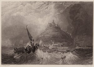 Monte de San Miguel, Cornualles (grabado) de Charles (after) Bentley