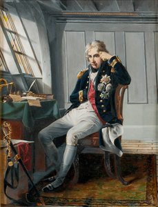 Vizconde Horatio Nelson (1758-1805), antes de la batalla de Trafalgar, 21 de octubre de 1805, c.1854 (óleo sobre lienzo)