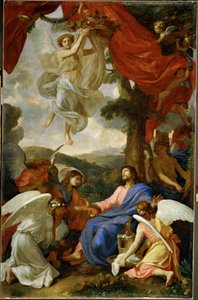 Le Christ au desert servi par les anges - Cristo en el desierto, servido por los ángeles ...