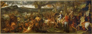 Alexandre et Porus - Alejandro Magno y Porus, rey de la India ... de Charles (studio of ) Le Brun