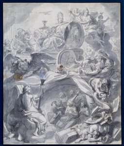 Alegoría: La Iglesia Victoriosa de la Herejía o el Triunfo de la Religión de Charles (studio of ) Le Brun