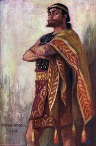 Antinoo, Sr. Oscar Asche (litografía en color) de Charles A. Buchel